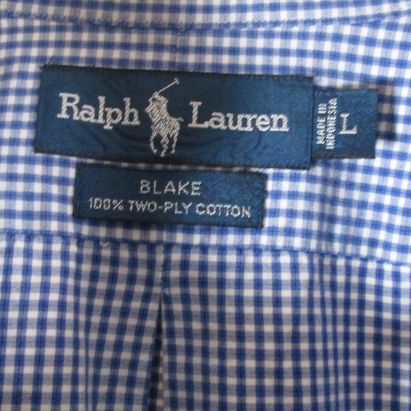 Ralph Lauren Blake 100% Two-Ply Cotton Button Down Long Sleeve Shirt  Me… - Picture 3 of 5